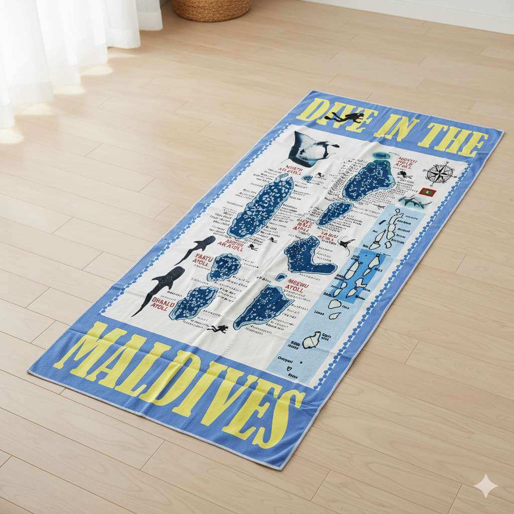 5676 BEACH TOWEL MAP DESIGN - Image 1