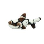 SOFT TOYS WHITE SHARE W/BROWN&BLACK 10"
