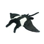 SOFT TOYS MANTA RAY BLACK W/WHITE SOPTTED & MALDIVES 16"