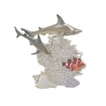 POLY 2 SHARK ON CORAL BASE