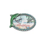 POLY OVAL MAGNET W/DOLPHIN