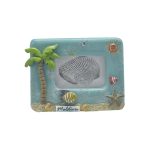 POLY PHOTFRAME W/PALM TREE