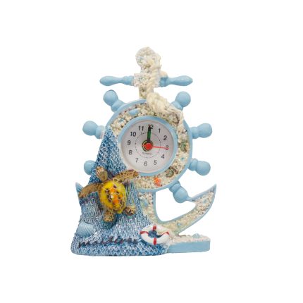 POLY CLOCK IN ANGER W/NET TURT