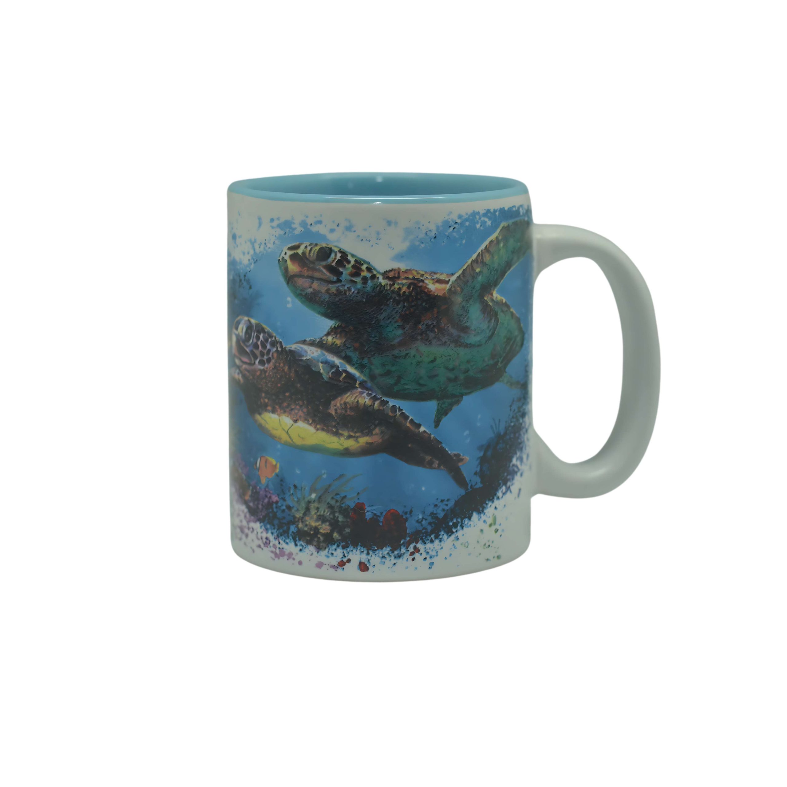 62239 CERAMIC MUG MINI TURTLE PRINT - Image 1