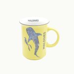 MUG 4" PRINTED WHALE SHARK - YELLOW