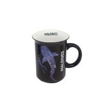 MUG 4" PRINTED WHALE SHARK - BLACK