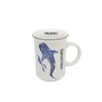MUG 4" PRINTED WHALE SHARK - WHITE