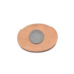 POLY MAGNET LIKE WOOD OVAL W/ TURTLE UNDER WATER 3" - Image 2