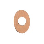 POLY MAGNET LIKE WOOD OVAL W/ DOLPHIN FLY 3" - Image 2