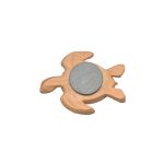 POLY MAGNET LIKE WOOD TURTLE W/ TURTLE CARVING 3" - Image 2