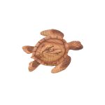 POLY MAGNET LIKE WOOD TURTLE W/ 2 DOLPHIN 3"