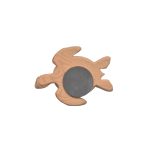 POLY MAGNET LIKE WOOD TURTLE W/ 2 DOLPHIN 3" - Image 2