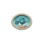 POLY MAGNER OVAL W/ 2 STING RAY ON CORAL 3"