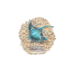 MAGNET,WITH MANTA RAY ON BASE,RESIN