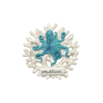 MAGNET,WITH BLUE OCTOPUS ON BASE,RESIN