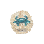 MAGNET,WITH BLUE CRAB ON BASE,RESIN