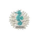 MAGNET,WITH SEA HORSE ON BASE,RESIN
