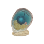 SHELL STAND, WITH STING RAY, RESIN