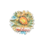 MAGNET,WITH COLORFUL TURTLE  ON BASE,RESIN