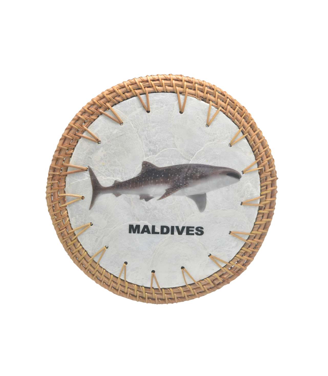 10799 RATTAN MOP SHELL HOT PLATE BIG - Image 1