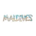 WALL HANGER MALDIVES LETTER W/SHELL 12"