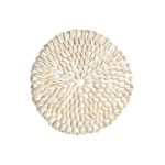 RATTAN COASTER BIG W/MOP 12"