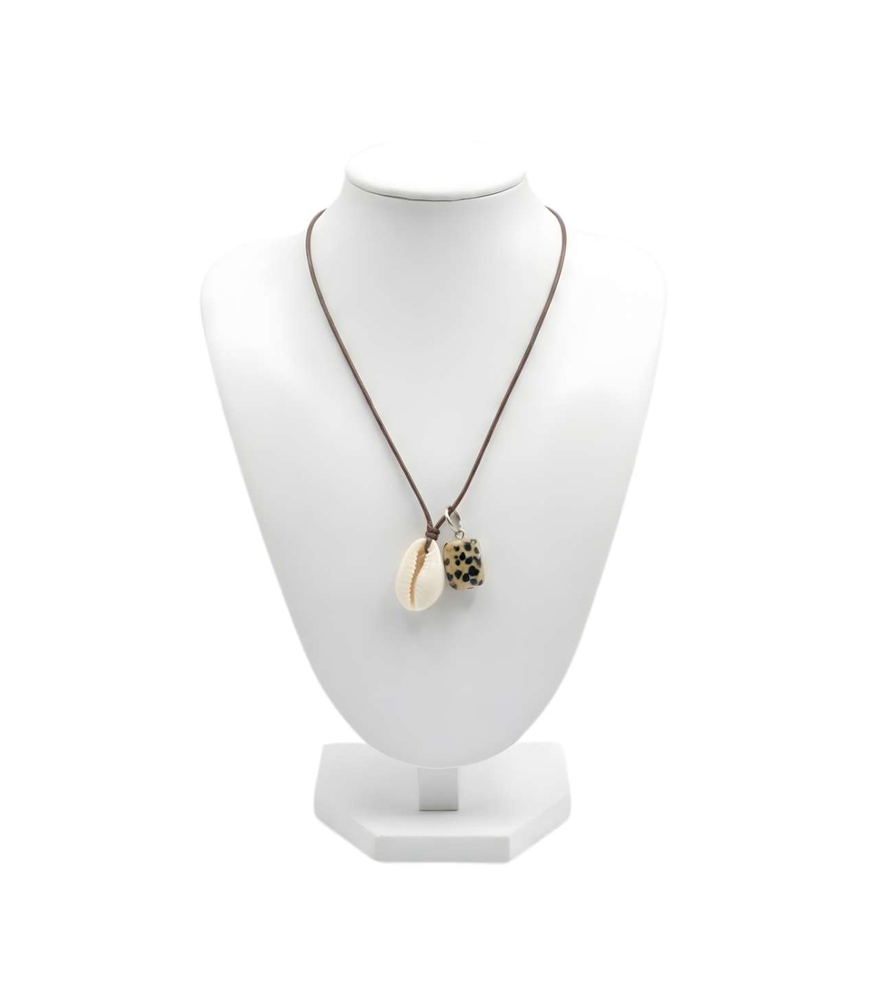 30724 NECKLACE W/SHELL & GEM STONE - Image 1