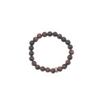 SEMI-PRECIOUS STONE BRACELET- RED TIGER EYE-8MM ROUND BEADS- 7INCHES
