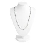 SEMI-PRECIOUS STONE NECKLACE- TREE AGATE-15INCHES