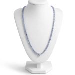 SEMI-PRECIOUS STONE NECKLACE- BLUE AGATE(DYED)-15INCHES