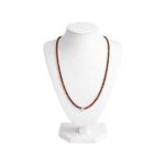 SEMI-PRECIOUS STONE NECKLACE- GOLDSAND STONE-15INCHES