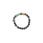 SEVEN CHAKRA BRACELET-LAPIS- ROUND BEAD-8MM-7INCH