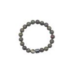 DRAGON BLOOD BRACELET-ROUND BEAD-8MM+HEMATITE-8MM-7INCH