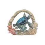 POLY TURTLE ON CORAL W/ HANDLE