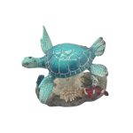 POLY TURTLE ON CORAL W/DAN FISH 7" - Image 3