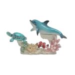 POLY DOLPHIN ON CORAL W/TURLE