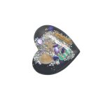 MAGNET GLASS HEART SHAPE W/SLIPPER & SHELL