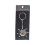 KEYRING SHIPWHEEL FULL GOLD PLATED MIX DESIGN