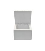 WOOD SQUARE BOX W/ BLUE CRYSTAL STONE 3"X3" - Image 2