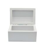 WOOD DECORATION BOX W BLUE STONE 4"X3" - Image 2