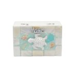 WOOD DECORATION BOX W/SHELL & TURTLE 4"X3"