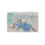 WOODEN BOX ON TOP SHELL & COLOR STONE 4"X3"