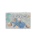 WOODEN BOX ON TOP SHELL & COLOR STONE 4"X3"