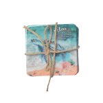 WOODEN COASTER 1X4PCS LAMINATED ON TOP 4"