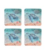 WOODEN COASTER 1X4PCS LAMINATED ON TOP 4" - Image 2