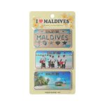 MAGNET FOIL 3PCS SET SQUARE MALDIVES TRADITION
