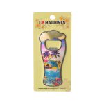 BOTTLE OPENNER MAGNET FEET SHAPE SILVER W/SHARK 3.5"