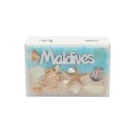 WOOD DECORATION BOX W/SHELL & TURTLE 4.5"X3"