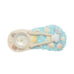 POLY SLIPPER CANDLE HOLDER W,MALDIVE LETTER 7"