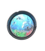 ASHTRAY CERAMIC BLACK W/ UNDERAWATER DESIGN 4" - Image 2